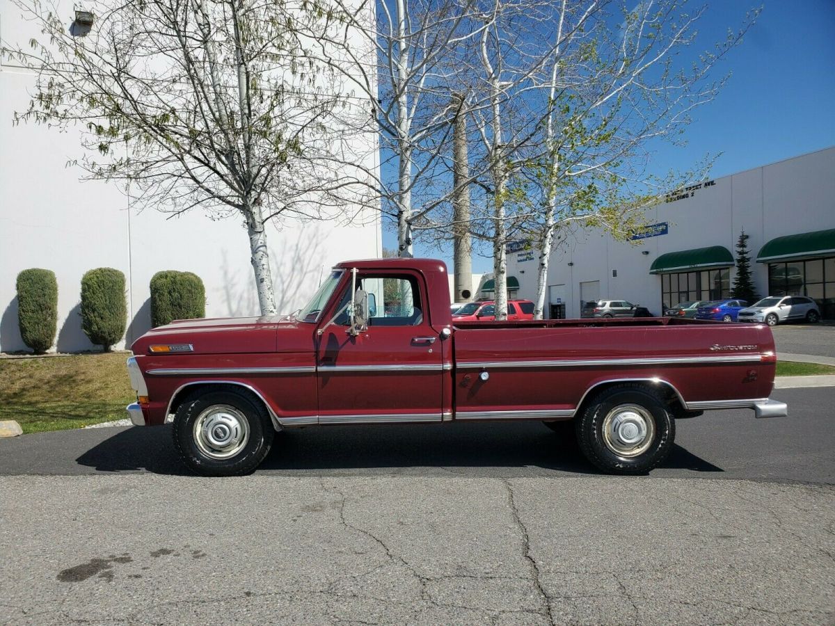 1972 Red Ford F-250 Standard Cab Pickup
