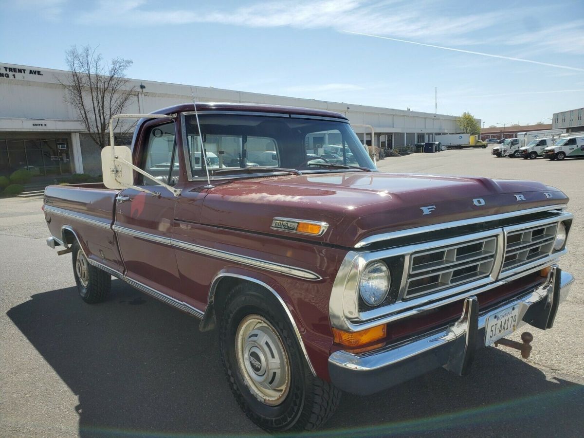 1972 Red Ford F-250 Standard Cab Pickup