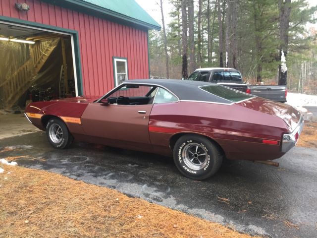 1972 Burgundy Ford Torino Fastback