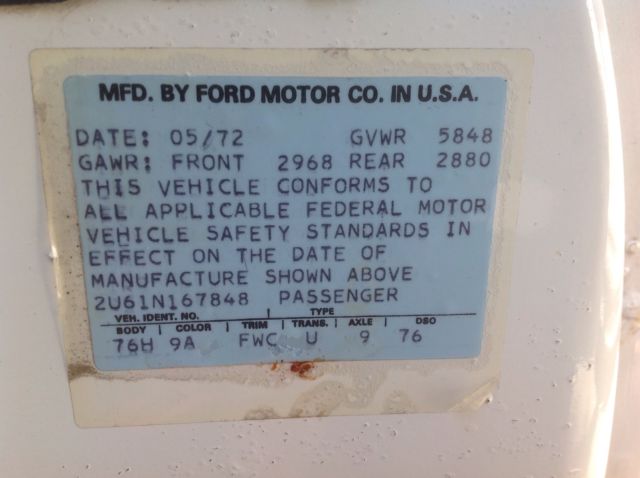 1972 white Ford Other Convertible