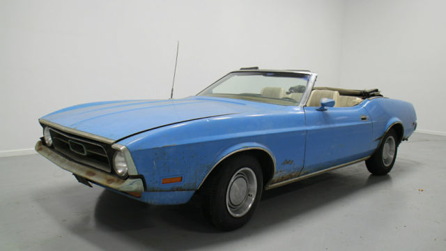 1972 Grabber Blue Ford Mustang Convertible
