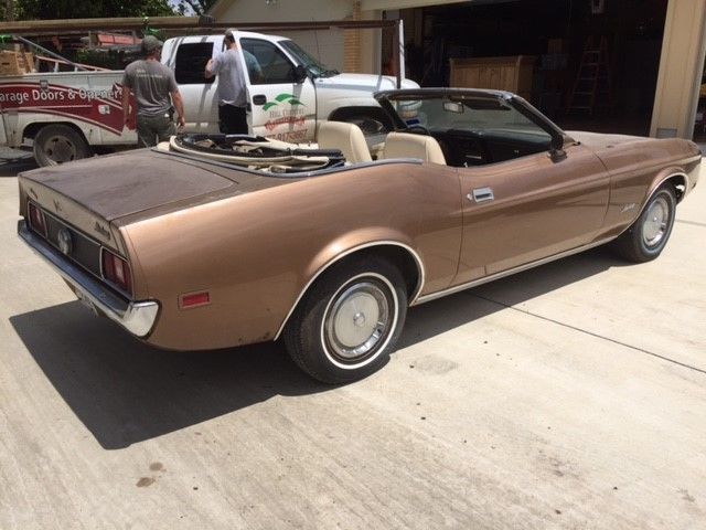 1972 Tan Gold Ford Mustang Convertible