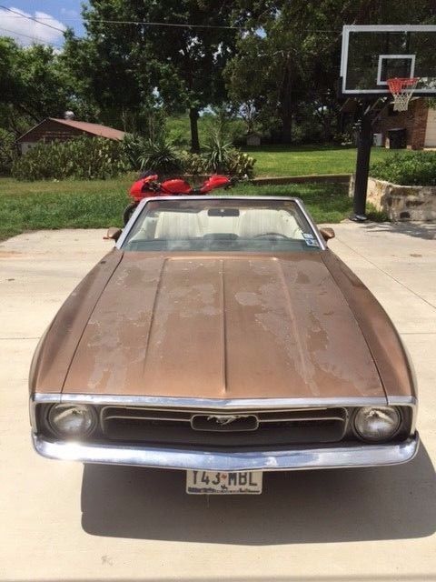 1972 Tan Gold Ford Mustang Convertible