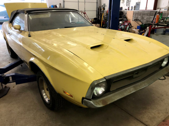 1972 Medium Bright Yellow Ford Mustang Convertible
