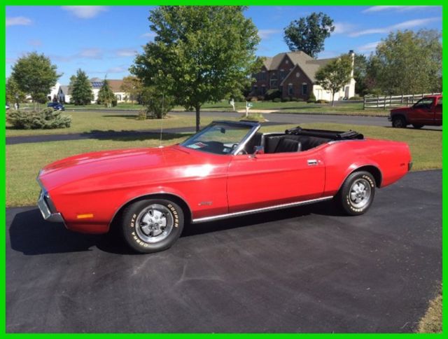 1972 Red Ford Mustang Convertible