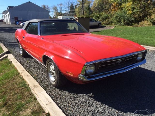 1972 Red Ford Mustang Convertible