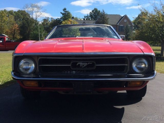 1972 Red Ford Mustang Convertible