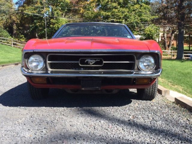 1972 Red Ford Mustang Convertible