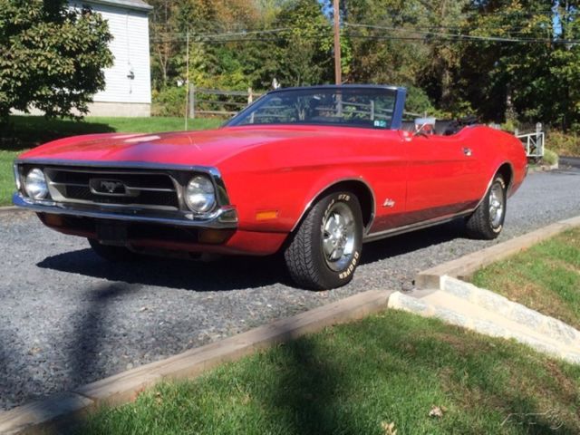 1972 Red Ford Mustang Convertible