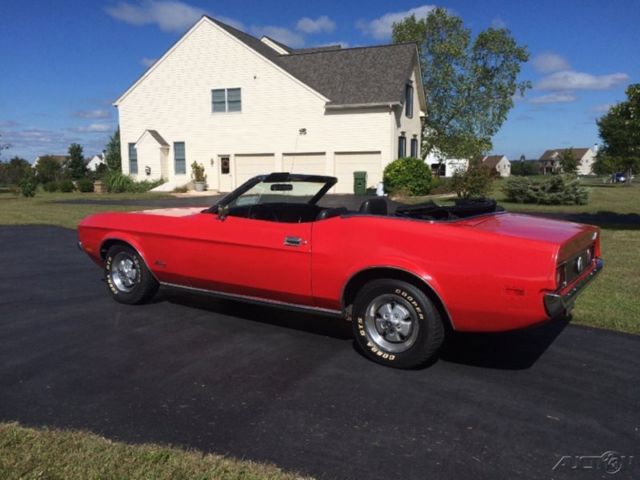 1972 Red Ford Mustang Convertible