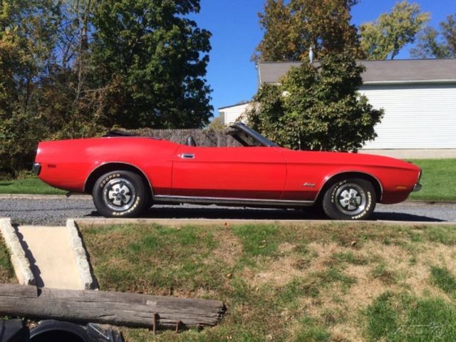 1972 Red Ford Mustang Convertible