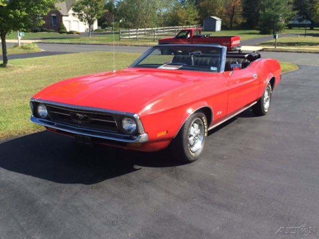 1972 Red Ford Mustang Convertible