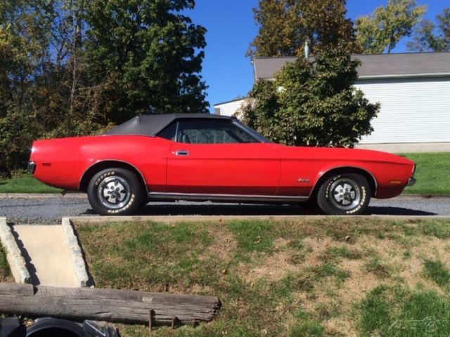 1972 Red Ford Mustang Convertible