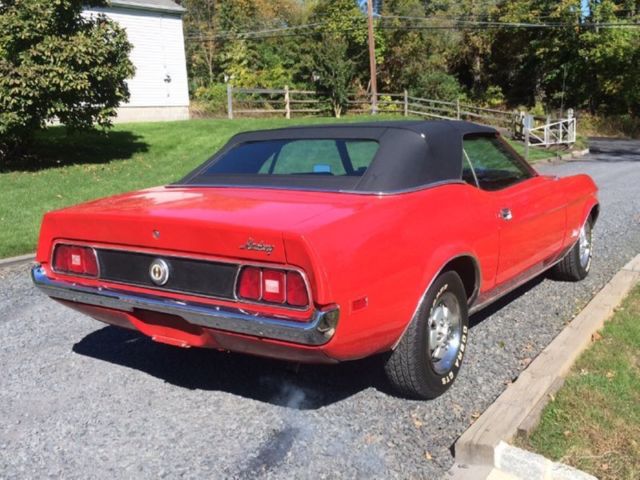 1972 Red Ford Mustang Convertible
