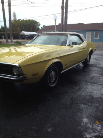 1972 Yellow Ford Mustang Convertible