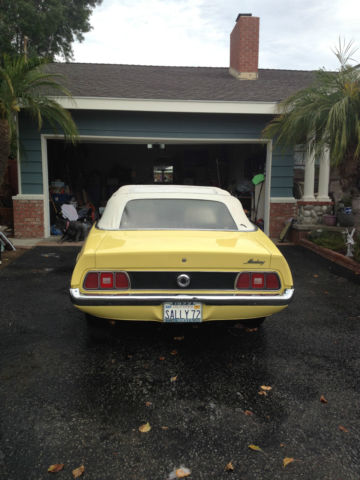 1972 Yellow Ford Mustang Convertible