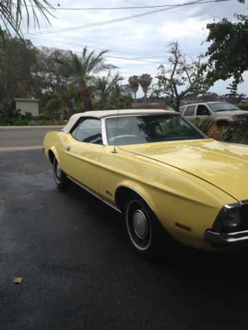 1972 Yellow Ford Mustang Convertible