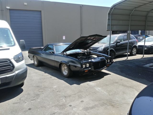 1972 Satin Hot rod Black Ford Ranchero Coupe