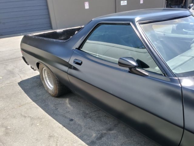 1972 Satin Hot rod Black Ford Ranchero Coupe