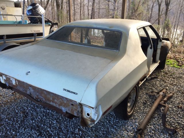 1972 White Ford Torino Sedan