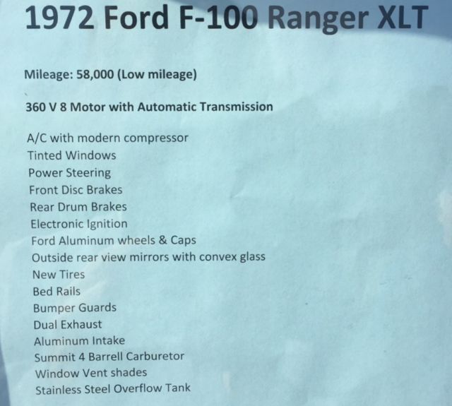 1972 Red Ford Other Pickups
