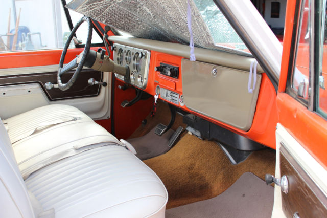 1972 Orange body with white top GMC Sierra 1500 1/2 ton wideside LWB