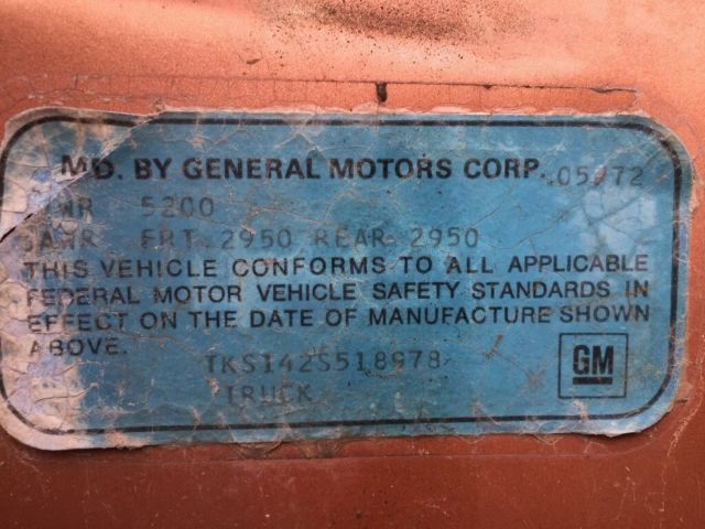 1972 Brown Orginal GMC Sierra 1500 Shortbed