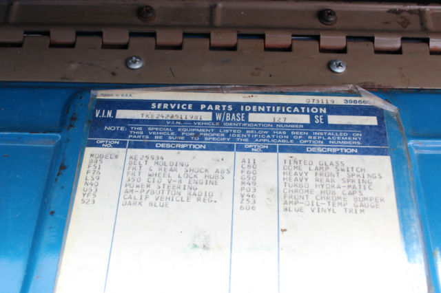 1972 Blue & White GMC Sierra 2500 Long Bed Pickup