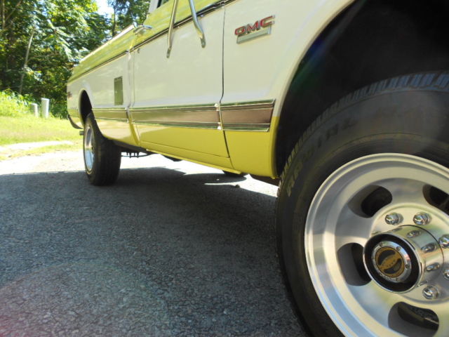 1972 grapefruit yellow and white GMC Sierra 2500 Standard Cab Pickup