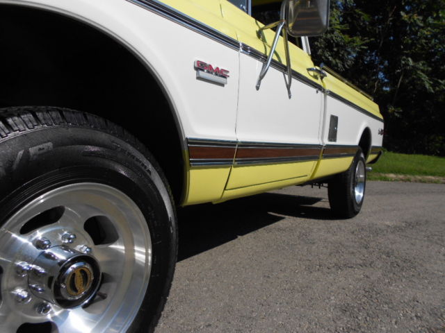 1972 grapefruit yellow and white GMC Sierra 2500 Standard Cab Pickup
