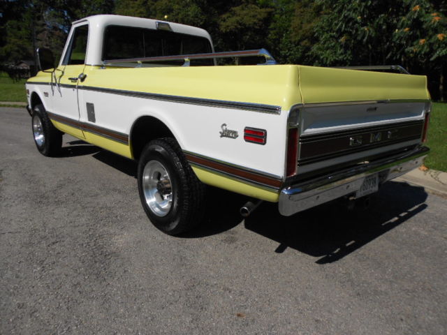 1972 grapefruit yellow and white GMC Sierra 2500 Standard Cab Pickup