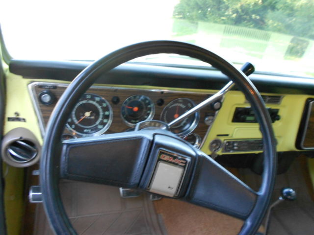 1972 grapefruit yellow and white GMC Sierra 2500 Standard Cab Pickup