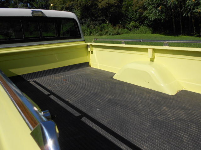 1972 grapefruit yellow and white GMC Sierra 2500 Standard Cab Pickup