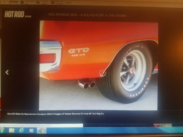 1972 Orange Pontiac GTO Coupe