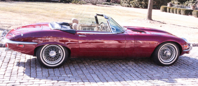 1972 Burgundy Jaguar XK Convertible