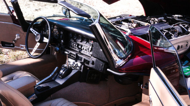 1972 Burgundy Jaguar XK Convertible
