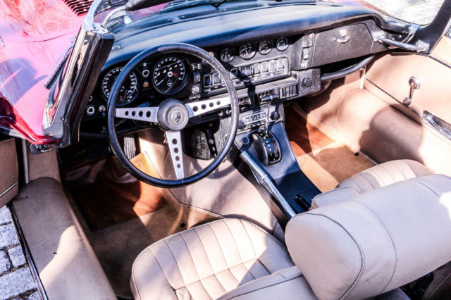 1972 Burgundy Jaguar XK Convertible
