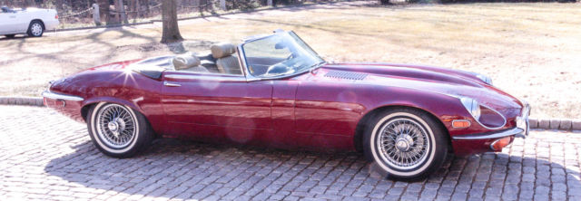 1972 Burgundy Jaguar XK Convertible