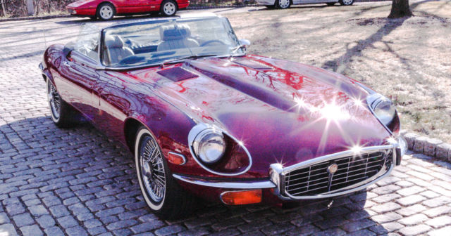 1972 Burgundy Jaguar XK Convertible