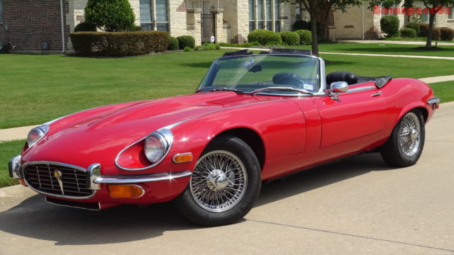 1972 Red Jaguar E-Type Convertible