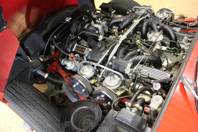 19720000 Red Jaguar E-Type Convertible