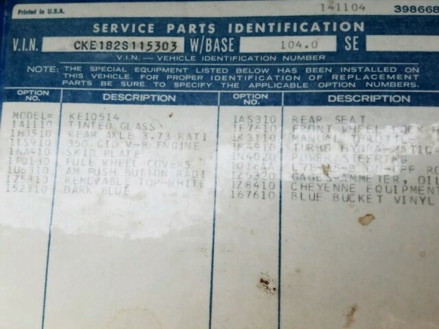 1972 Green Chevrolet Blazer Convertible