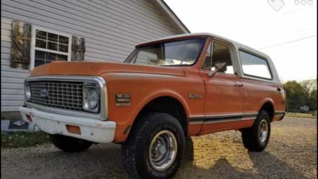 1972 Orange Chevrolet Blazer SUV