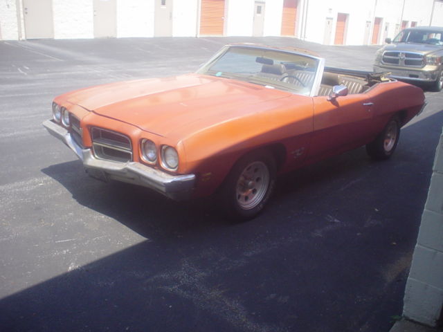 1972 Orange Pontiac Le Mans Convertible