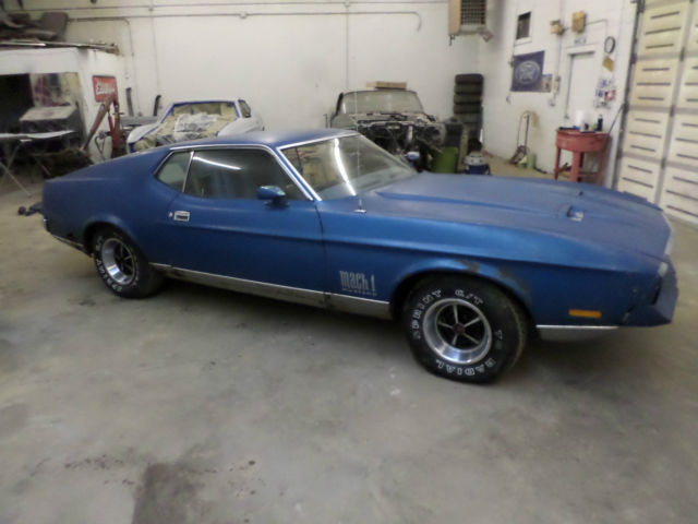 1972 Blue Ford Mustang Fastback