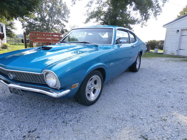 1972 Blue/green Ford Maverick Coupe
