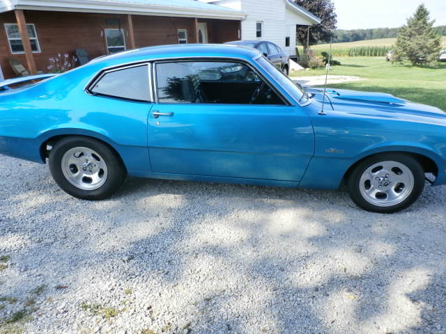 1972 Blue/green Ford Maverick Coupe