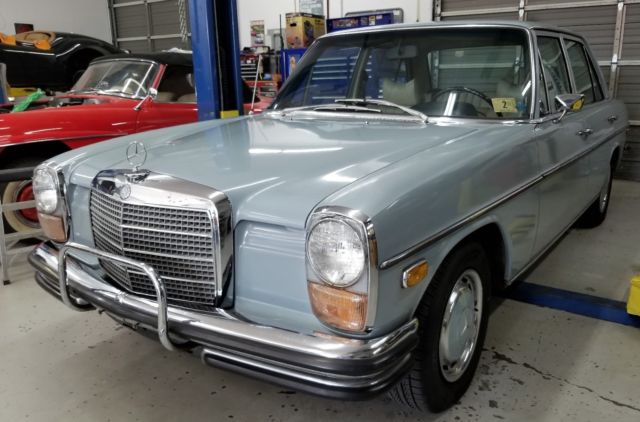 1972 Blue Mercedes-Benz 200-Series Sedan
