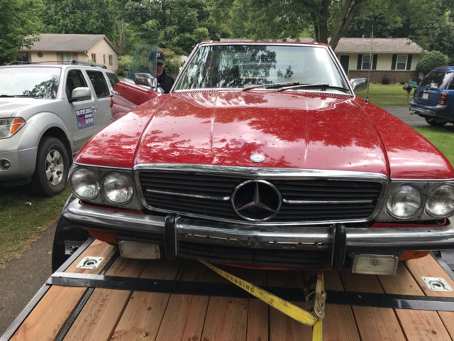 1972 Red Mercedes-Benz SL-Class Convertible