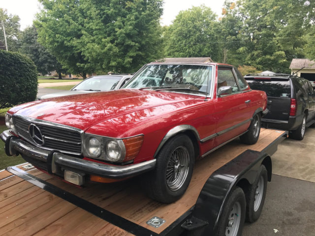 1972 Red Mercedes-Benz SL-Class Convertible